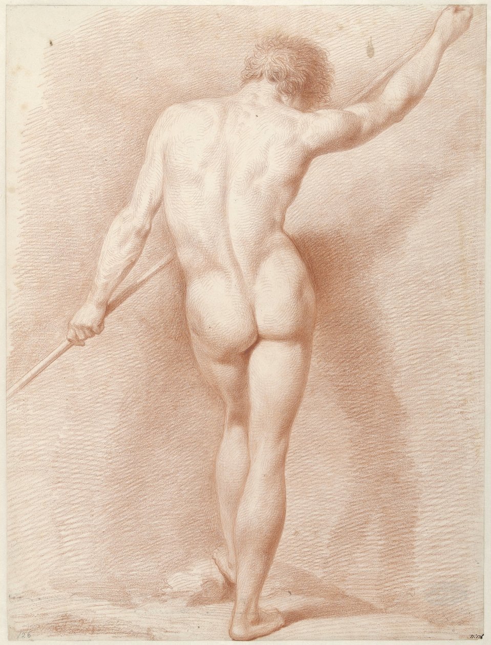 Standing Male Nude Seen From The Back By Jacob Ernst Marcus