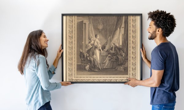 Nicolas Ponce after Pierre Antoine Baudouin with border by Charles Nicolas Cochin II