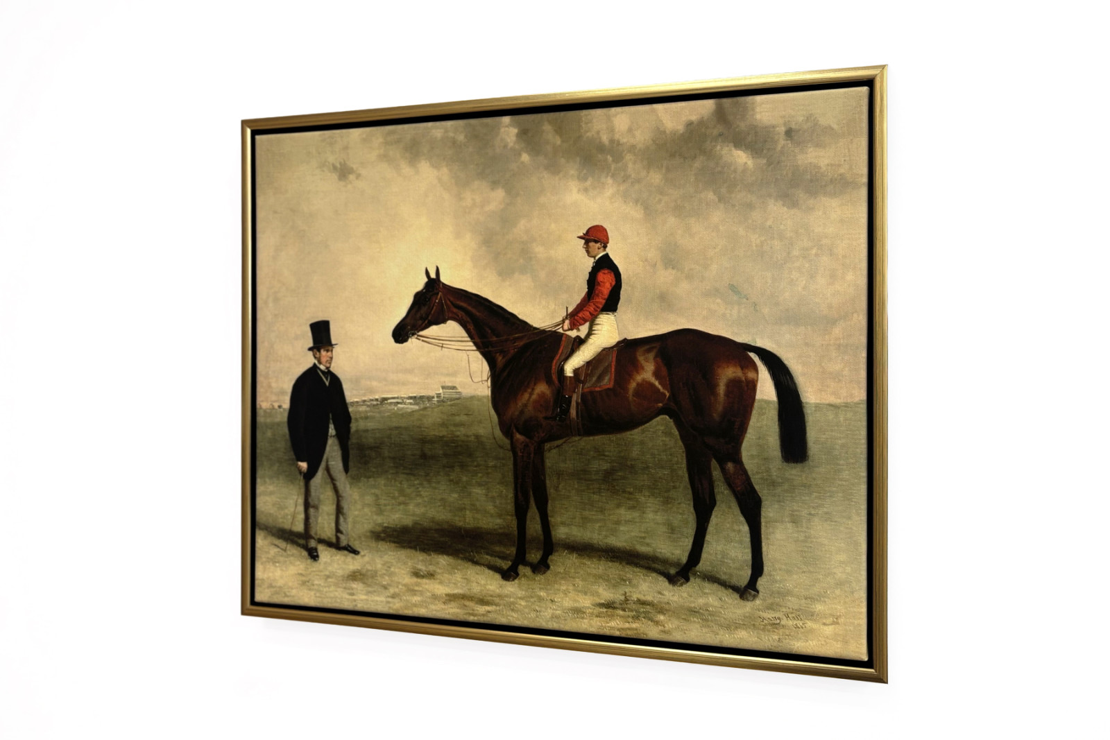 Gladiateur with Harry Grimshaw up and his owner, Count Frederic de Lagrange - Harry Hall