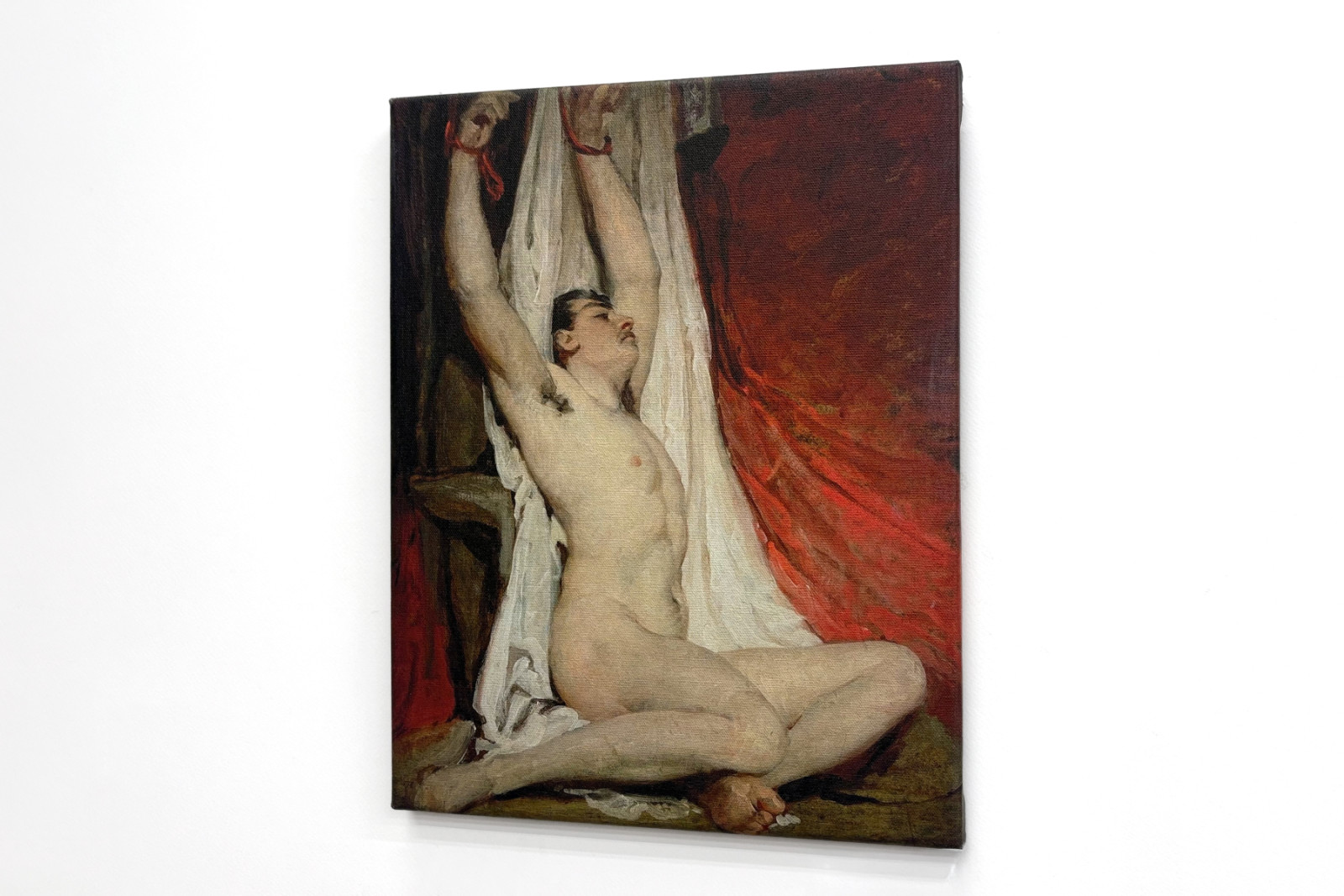 Male Nude, with Arms Up-Stretched - William Etty