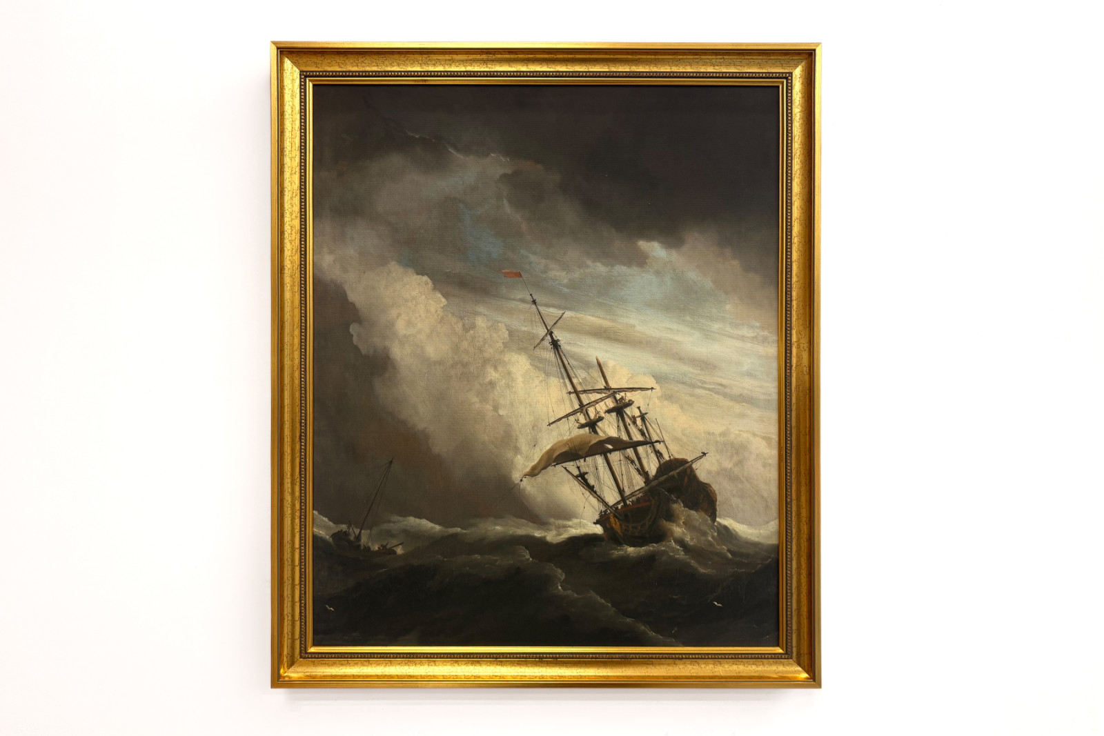 A Ship on the High Seas Caught by a Squall, Known as ‘The Gust’ - Willem van de Velde (II)