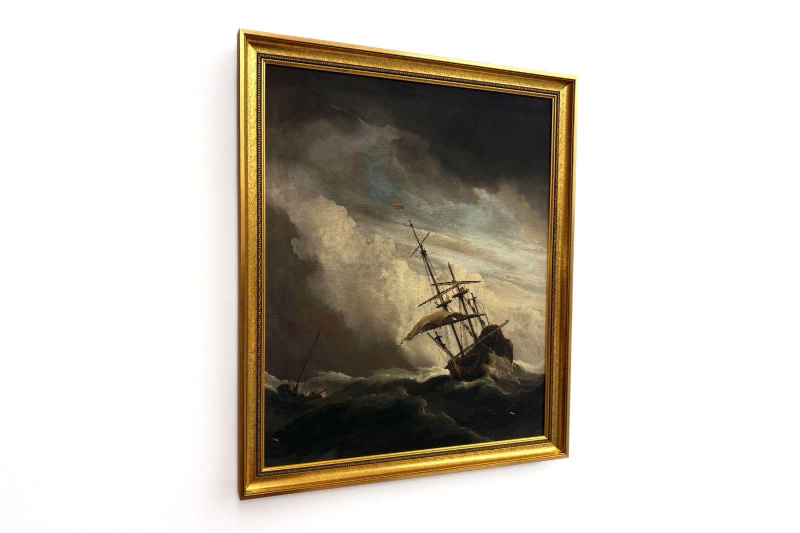 A Ship on the High Seas Caught by a Squall, Known as ‘The Gust’ - Willem van de Velde (II)