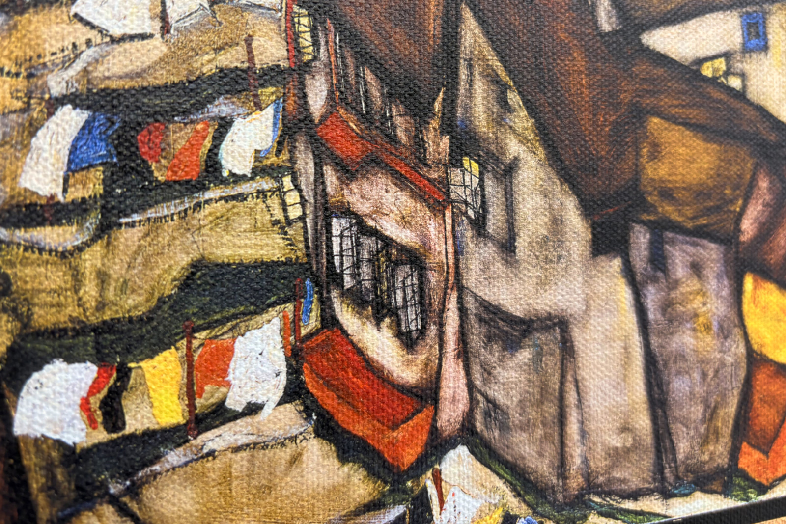 Crescent of Houses, Krumau (now Český Krumlov, Czechoslovakia) - Crescent of Houses, Krumau (The Small City V), by Egon Schiele (1890-1918) - Egon Schiele