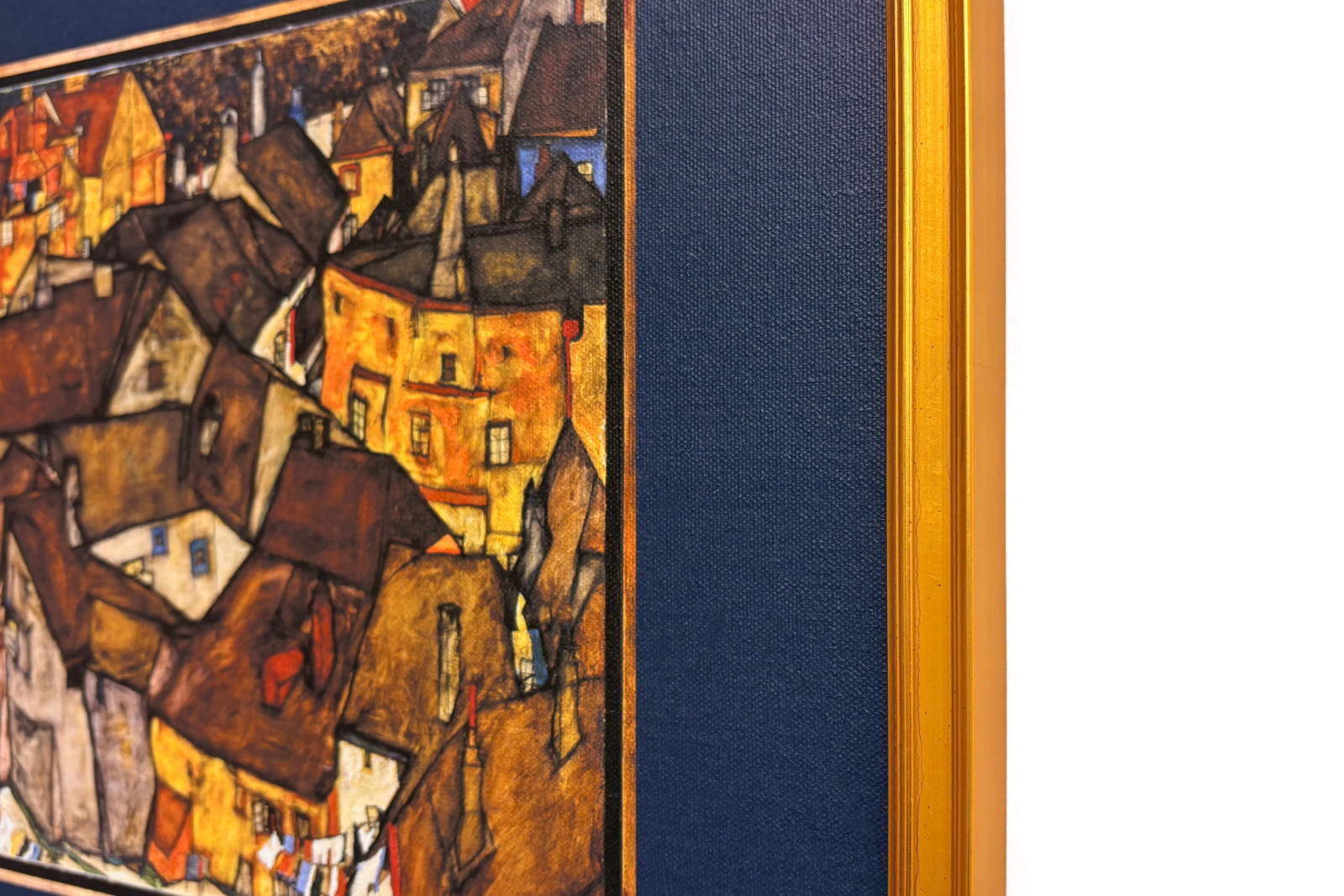 Crescent of Houses, Krumau (now Český Krumlov, Czechoslovakia) - Crescent of Houses, Krumau (The Small City V), by Egon Schiele (1890-1918) - Egon Schiele