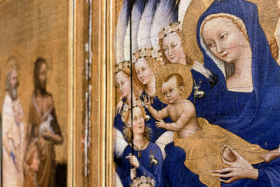 Richard II Presented to the Virgin and Child by His Patron Saint John the Baptist and Saints Edward and Edmund, c.1395-99