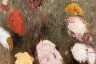 Bouquet with poppies - Odilon Redon