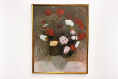 Bouquet with poppies - Odilon Redon