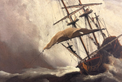 A Ship on the High Seas Caught by a Squall, Known as ‘The Gust’