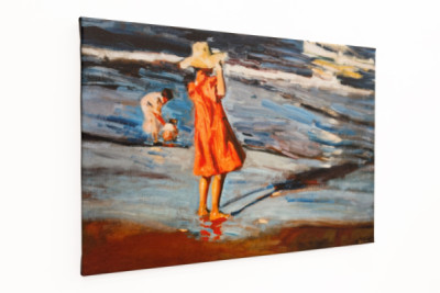 Children on the Beach, Painting by Joaquín Sorolla (1863-1923). 1900