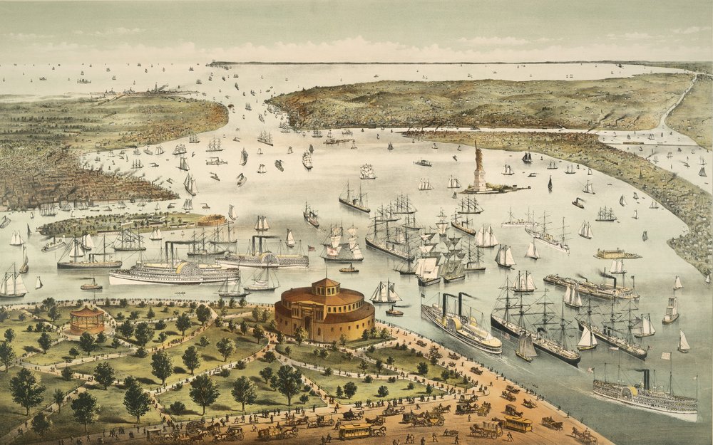 The Port of New York: Birds Eye View from the Battery, Looking South, 1892