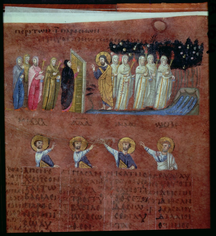 The Wise and Foolish Virgins, from the Codex Purpureus