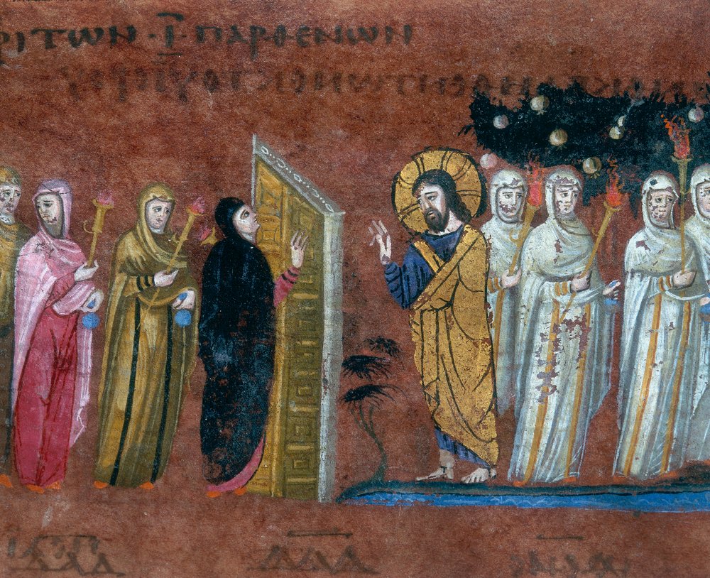 The Parable of the Ten Virgins, Detail from the Miniature from the ...