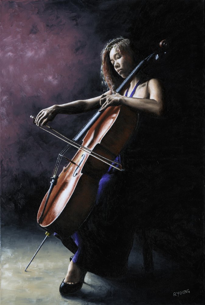 Emotional Cellist by Richard Young
