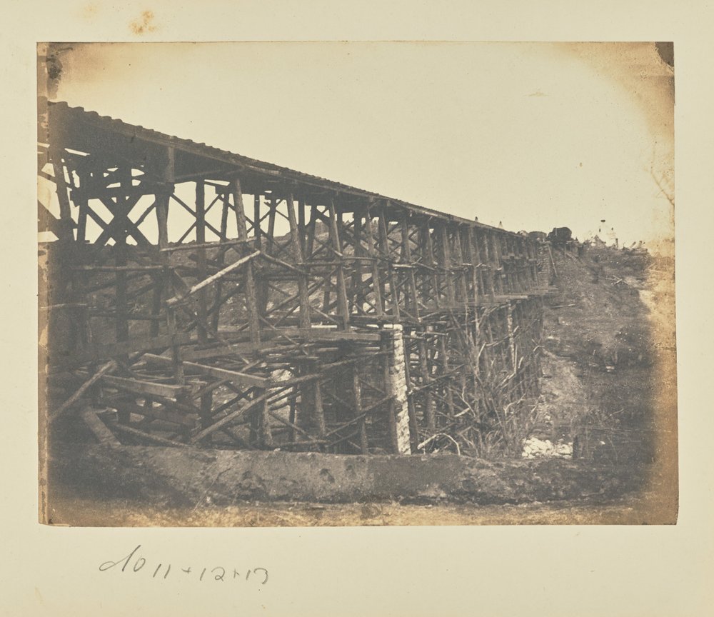 Military Railroad Bridge Across Potomac Creek, on the Fredericksburg ...