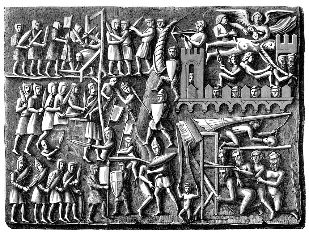 Bas-relief from the Basilica of Saint Nazaire, Carcassonne, France by A. Bisson