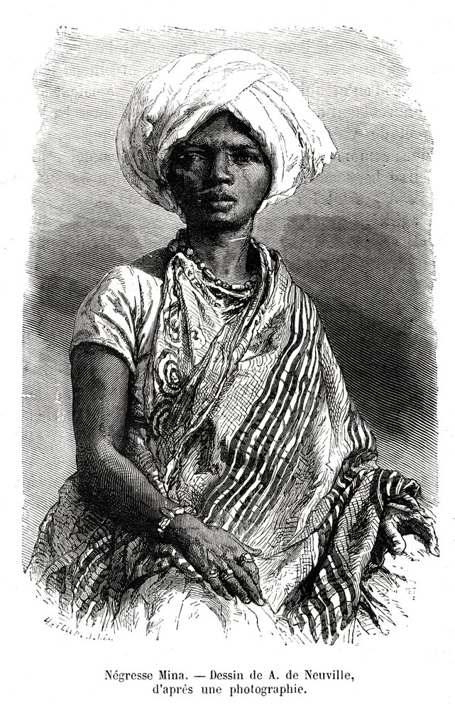 Black woman Mina, Brazil, 19th century by A. de Neuville