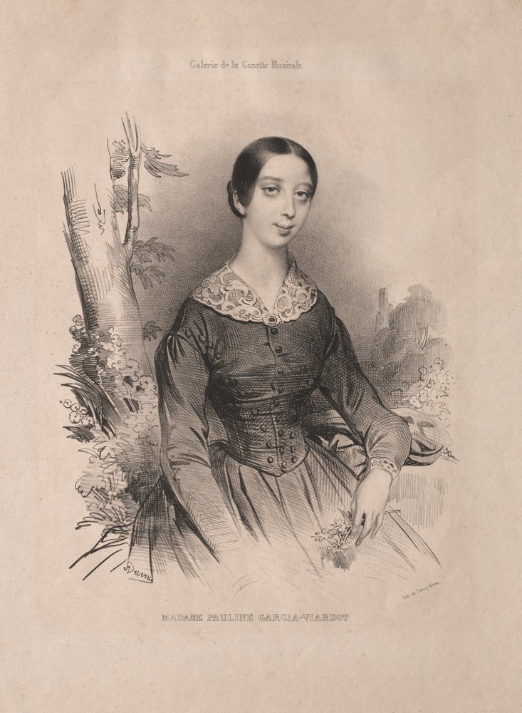 Madam Pauline Garcia-Viardot by Achille Devéria