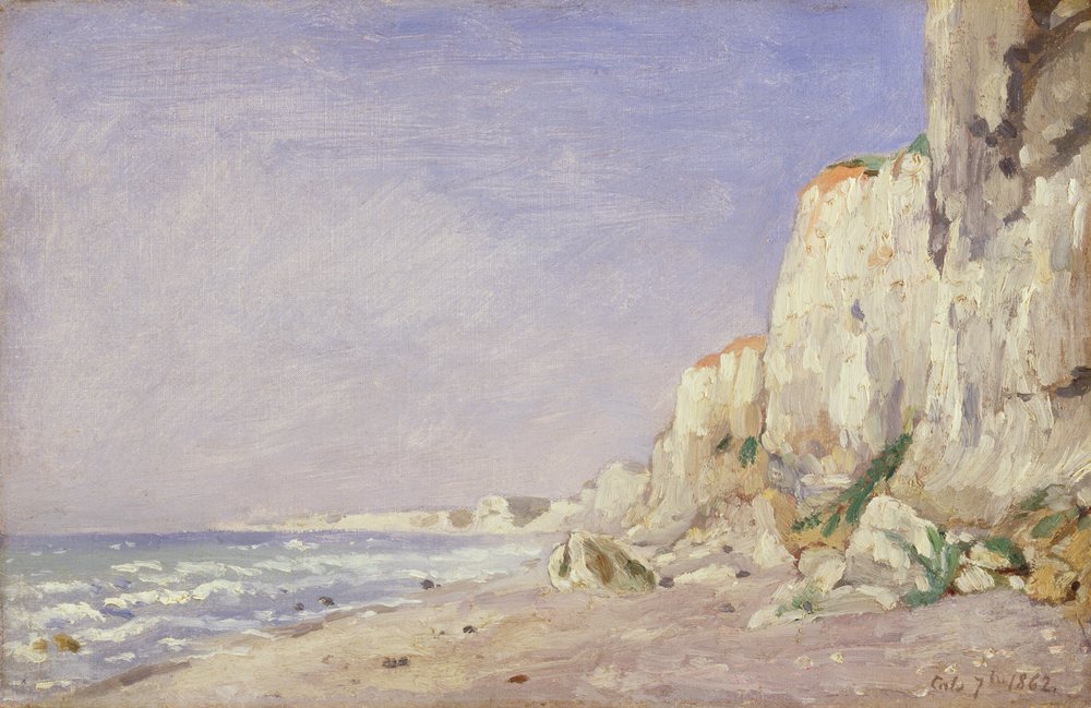 Cliffs near Dieppe by Adolphe-Felix Cals