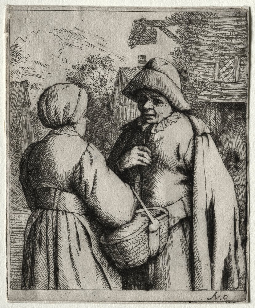 Man and Woman Conversing by Adriaen Jansz. van Ostade