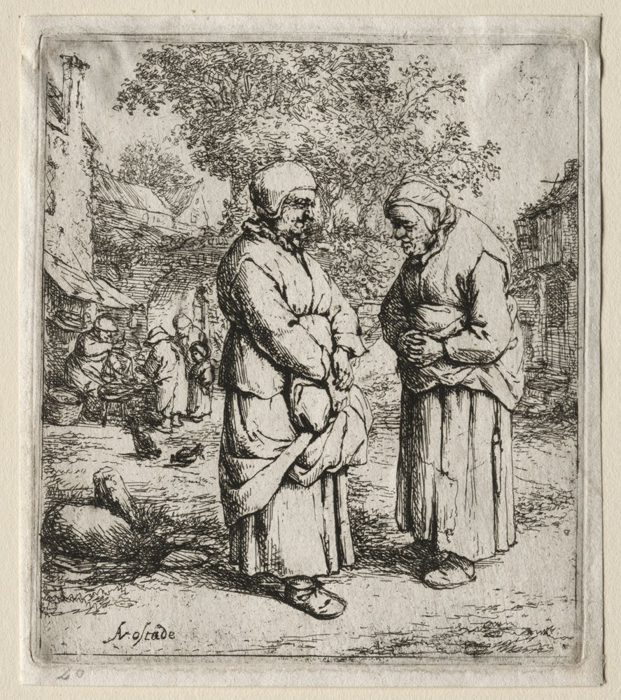 The Two Gossips by Adriaen Jansz. van Ostade