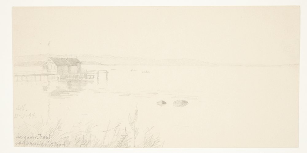 Aalsgaard Beach at Christianiafjord by Agnes Lunn