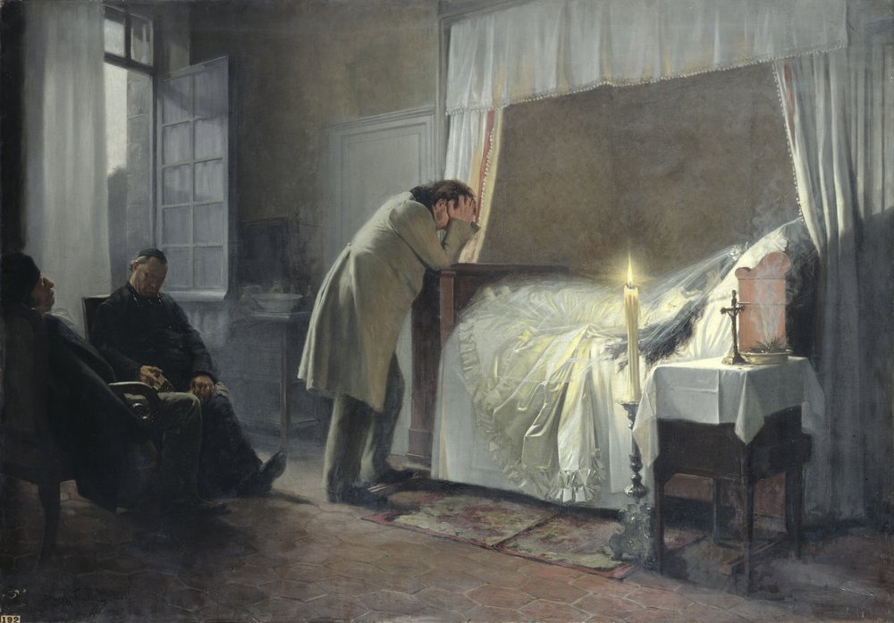 The Death Bed of Madame Bovary, before 1889 by Albert-Auguste Fourie