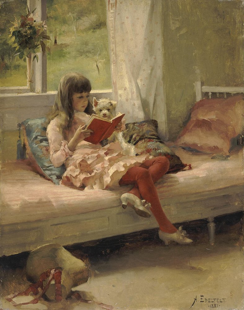 Good Friends Portrait of the Artist's Sister Bertha Edelfelt