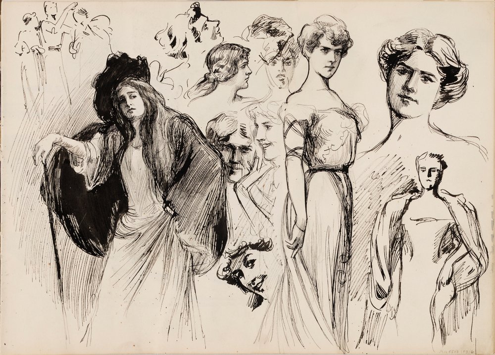 Female Figures by Albert Edelfelt: Buy fine art print