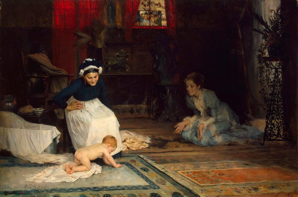In the Nursery by Albert Gustaf Aristides Edelfelt