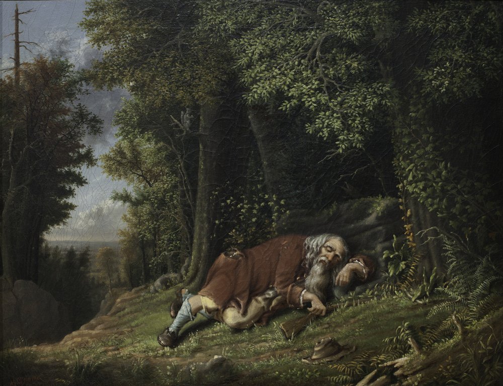 Rip Van Winkle Asleep, 1879-80 by Albertus D.O Browere