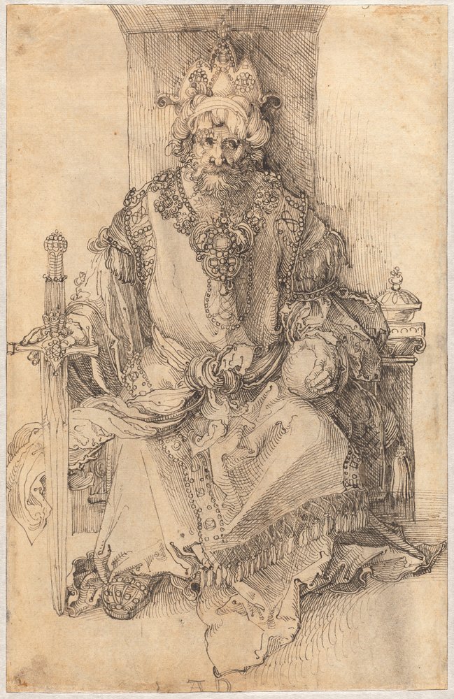 An Oriental Ruler Seated on His Throne by Albrecht Dürer