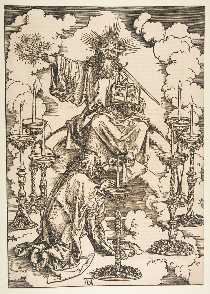 Saint John Beholding the Seven Golden Candlesticks, from The Apocalypse, n.d. by Albrecht Dürer