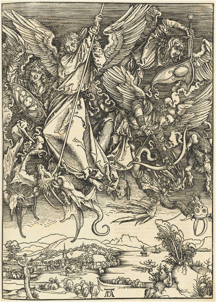 Saint Michael Fighting the Dragon by Albrecht Dürer