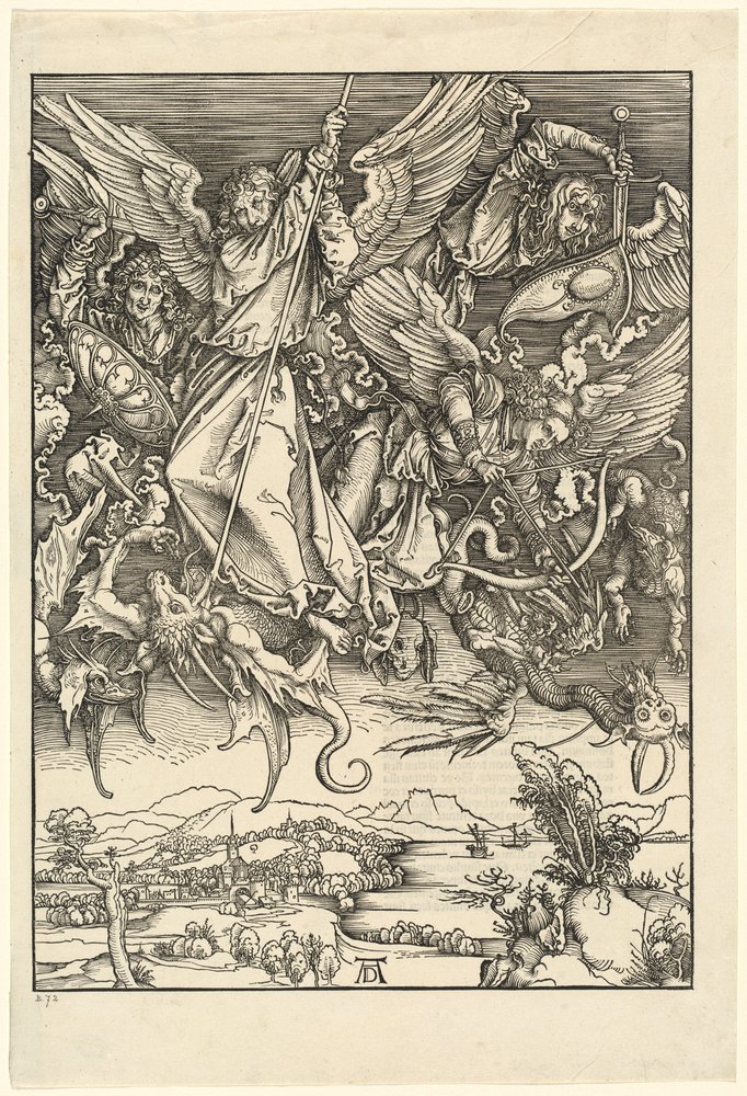 Saint Michael Fighting the Dragon by Albrecht Dürer