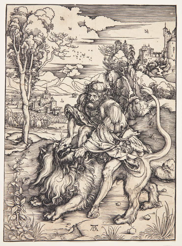Samson Rending the Lion by Albrecht Dürer