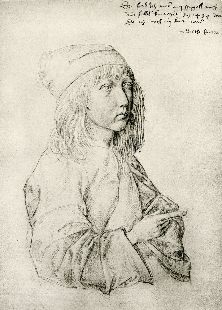 Self portrait of the thirteen year old Dürer by Albrecht Dürer