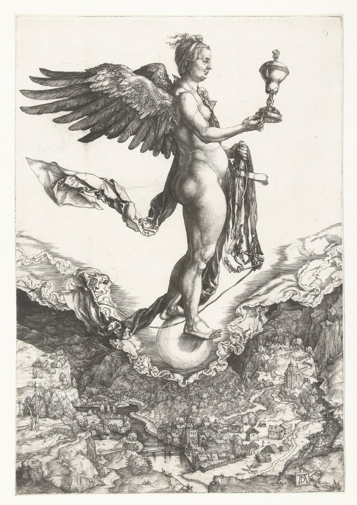 Nemesis (The Great Fortune) by Albrecht Dürer or Duerer