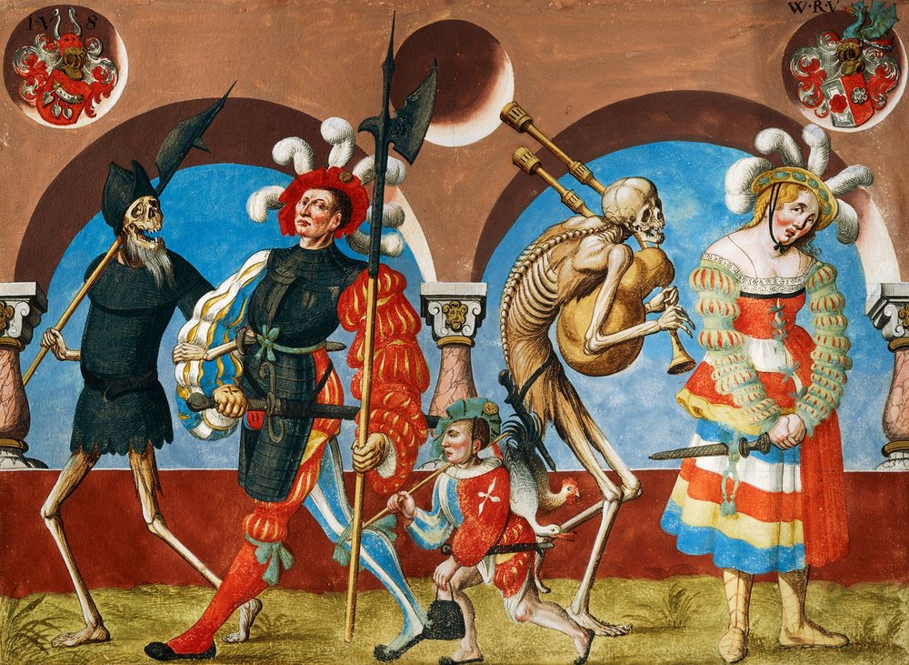 Death, the Mercenary and the Prostitute by Albrecht Kauw