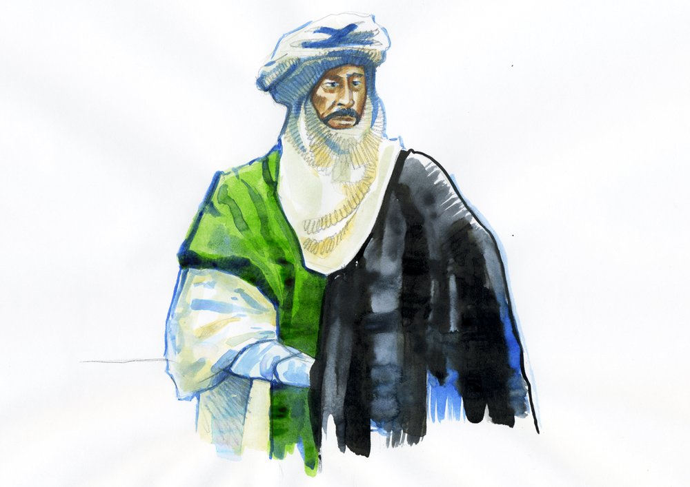 Portrait of Muawiya I (602-680), First Umayyad Caliph