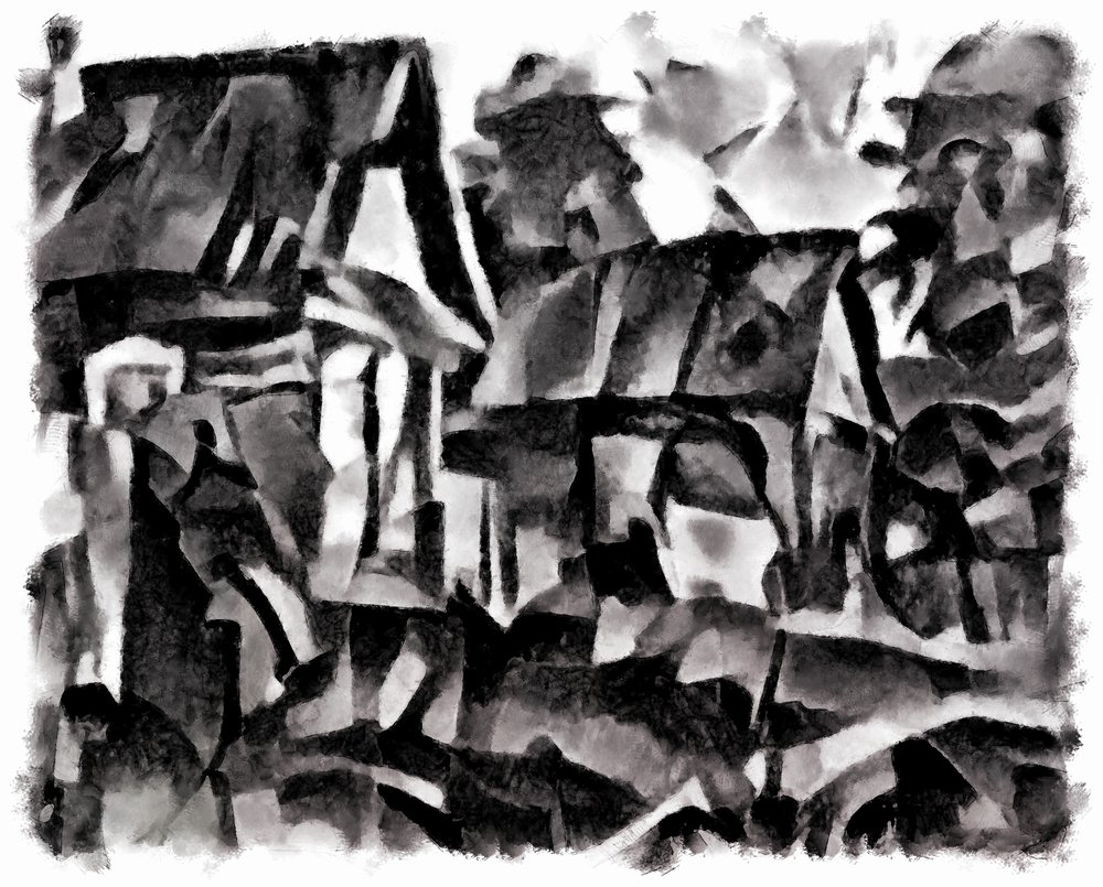 view (black) #2, 2016 by Alex Caminker