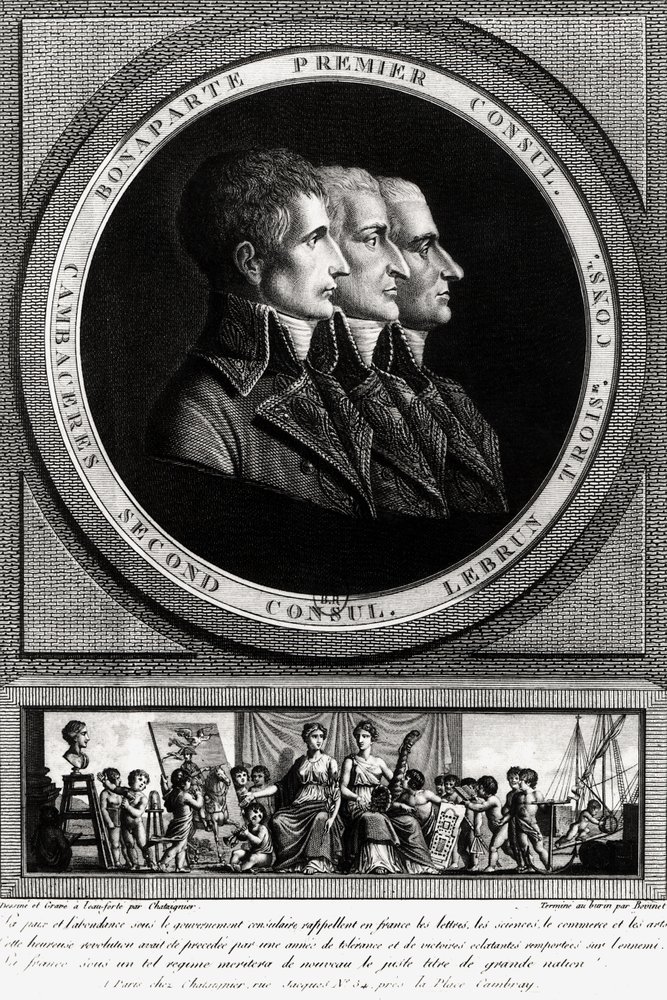 Portrait of the Three Consuls of the Republic, completed by Edme Bovinet