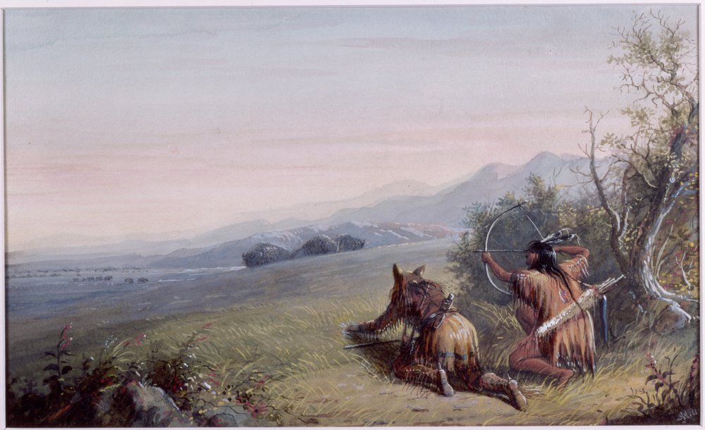 Approaching Buffalo, 1837 by Alfred Jacob Miller