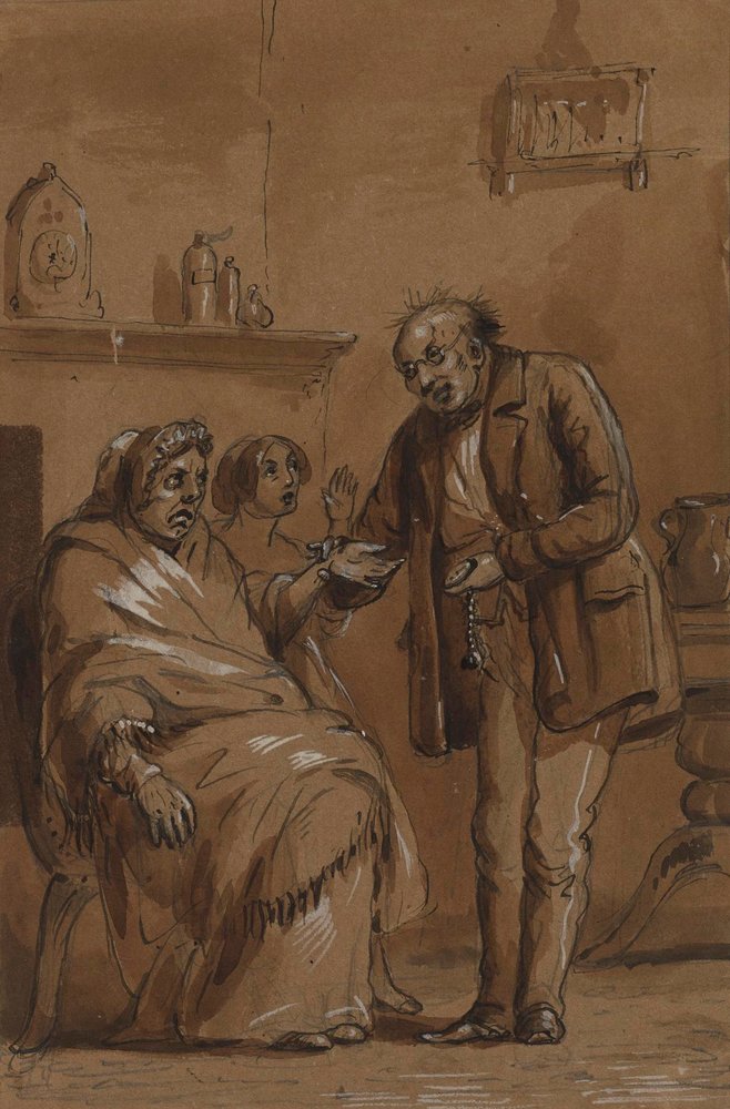 Now, Doctor, Do Please Tell Me by Alfred Jacob Miller