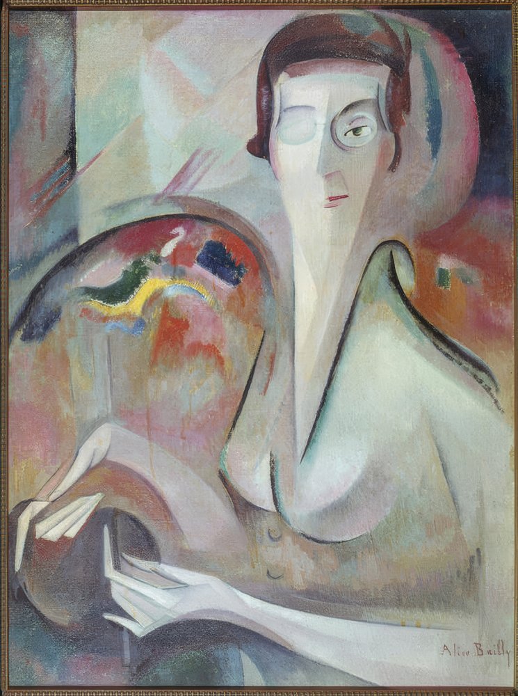 Self-Portrait Alice Bailly by Alice Bailly: Fine art print