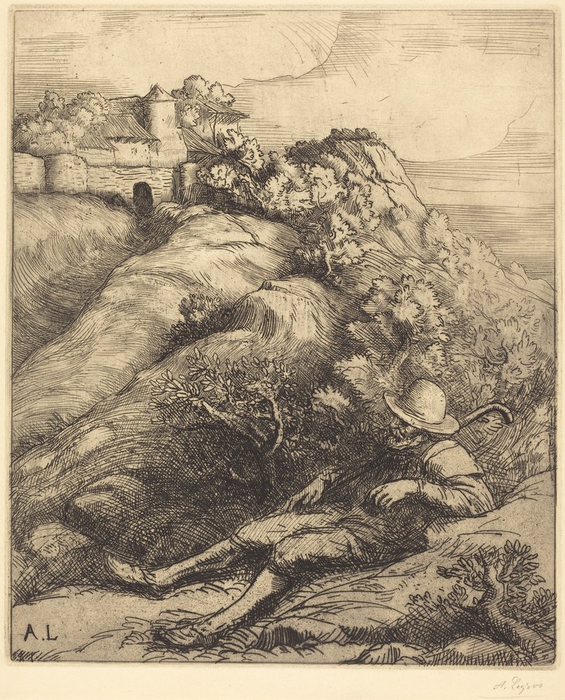 Sleeping Shepherd by Alphonse Legros