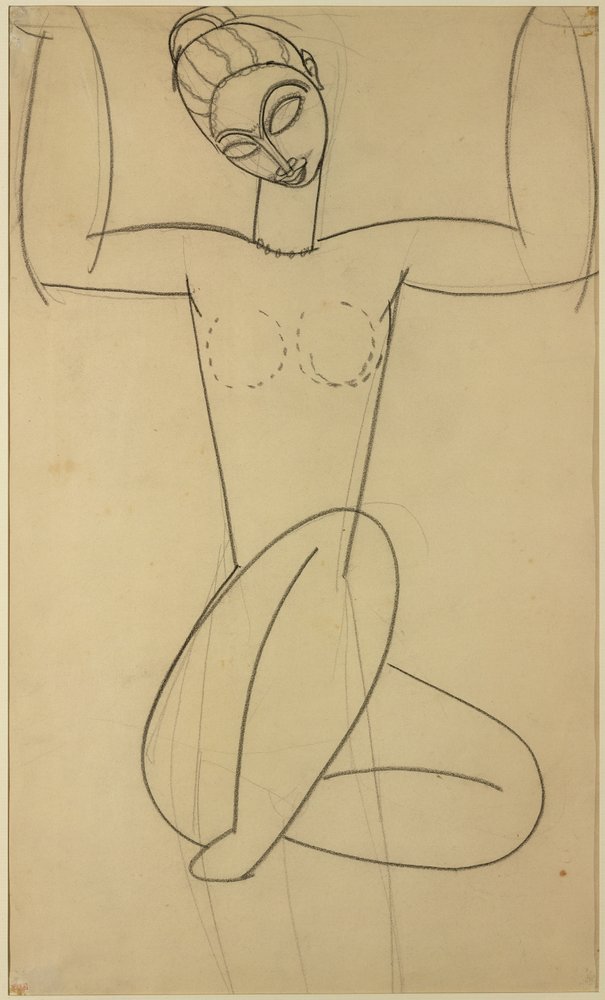 Seated Caryatid by Amedeo Modigliani