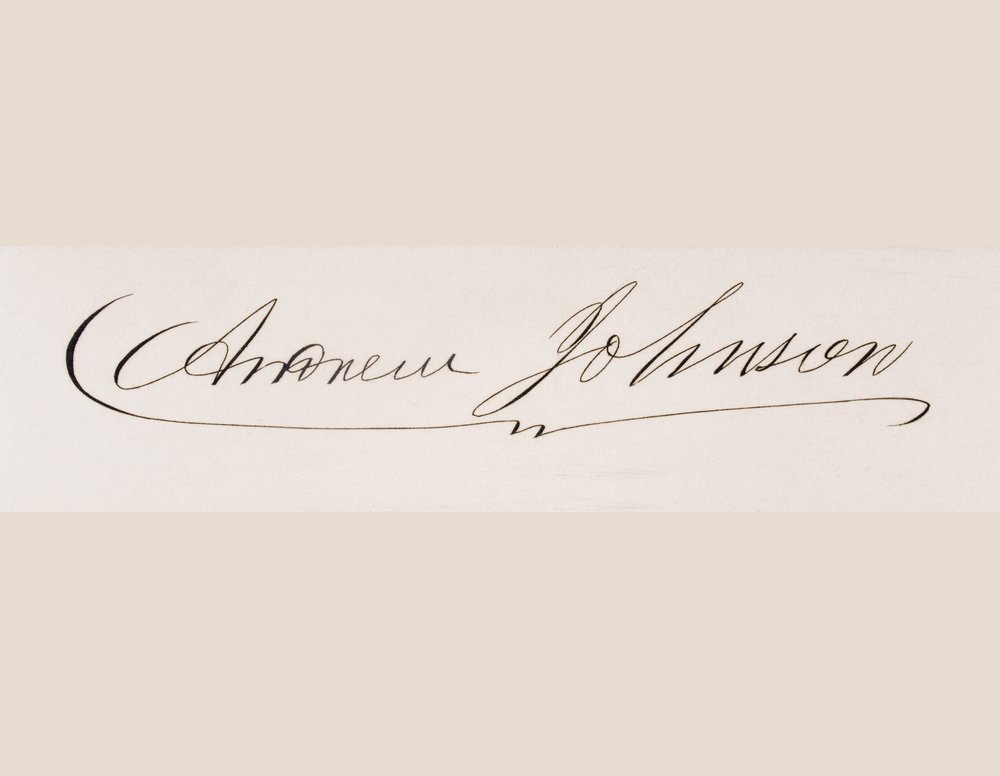 Signature of Andrew Johnson by American School