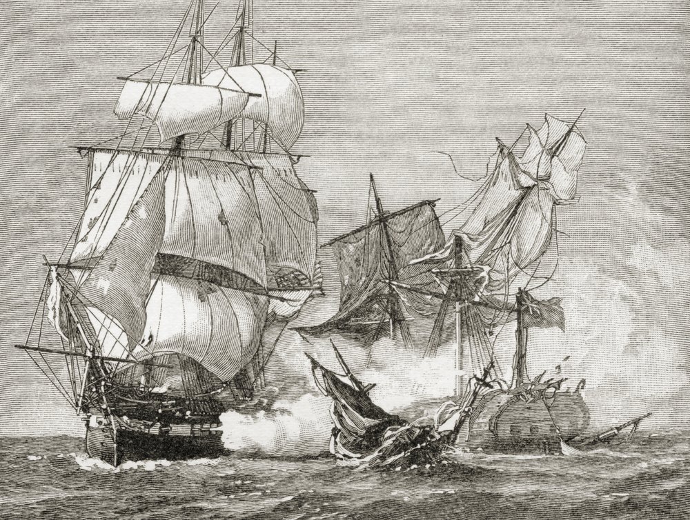 Capture of the Guerriere by the Constitution on 19th August, 1812, from 