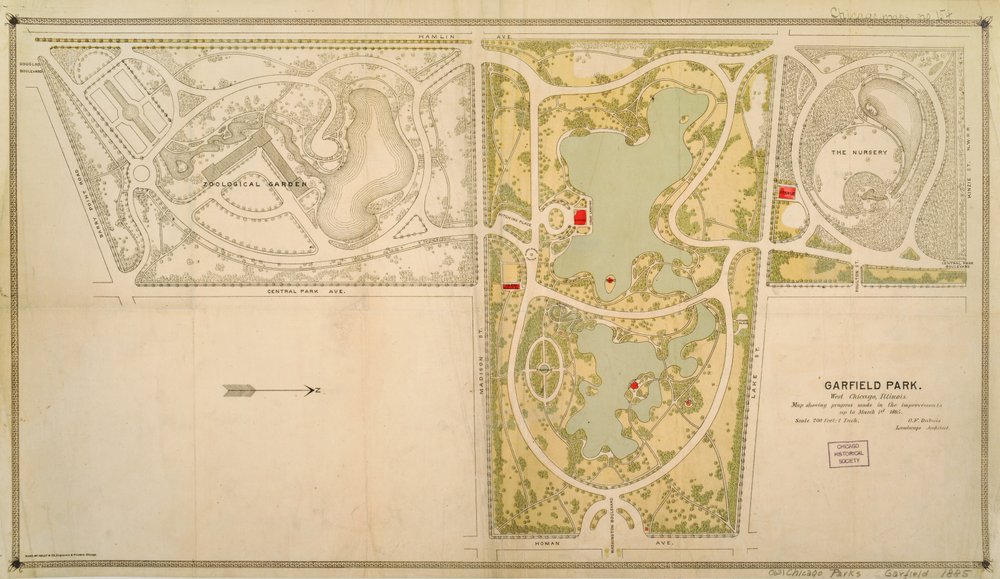 Map of Garfield Park, Chicago, Illinois by American School