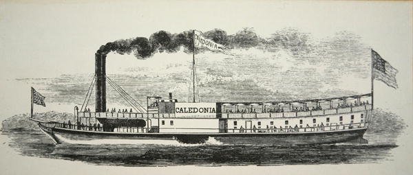 The Mississippi side-wheeler 'Caledonia', c.1830